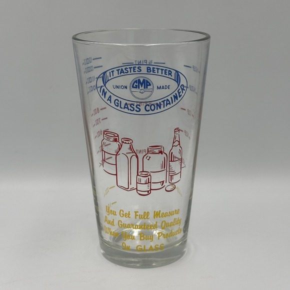 Vintage Great Union Pint Glass Tastes Better in a Glass Measuring Container 16oz - Picture 1 of 10